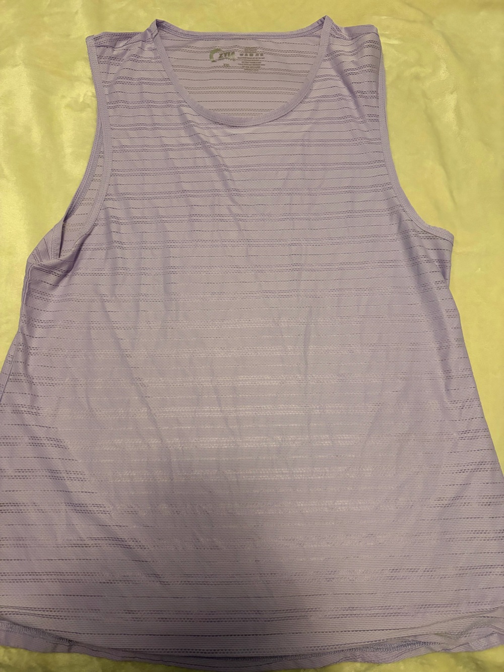 ZYIA Women’s Light Lavender Athletic Mesh Tank Top XXL